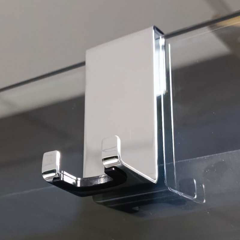 Heavy Duty Shower Door Towel Hooks, Removable Glass Clamp Hooks with Soft Sponge Cushion, Dual Side Hanging Holder for Bathroom Towel Bath Robe Water Squeegee, Fit Up To 11mm Frameless Shower Glass - Image 6