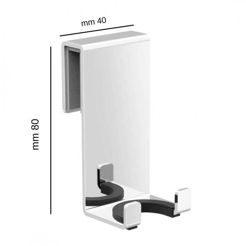 Heavy Duty Shower Door Towel Hooks, Removable Glass Clamp Hooks with Soft Sponge Cushion, Dual Side Hanging Holder for Bathroom Towel Bath Robe Water Squeegee, Fit Up To 11mm Frameless Shower Glass - Image 5