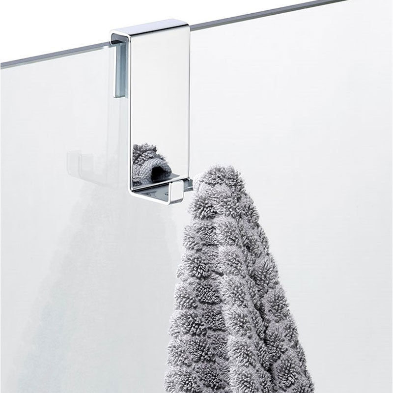 Heavy Duty Shower Door Towel Hooks, Removable Glass Clamp Hooks with Soft Sponge Cushion, Dual Side Hanging Holder for Bathroom Towel Bath Robe Water Squeegee, Fit Up To 11mm Frameless Shower Glass - Image 4